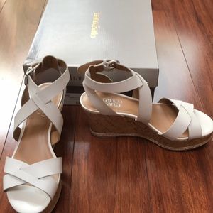 Franco Sarto White Wedges